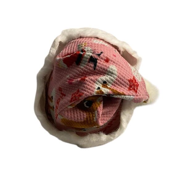 Vintage Rudolph Misfit Toys Upcycled Santa Hat Pink Faux Fur Trim OSFM - Picture 5 of 6